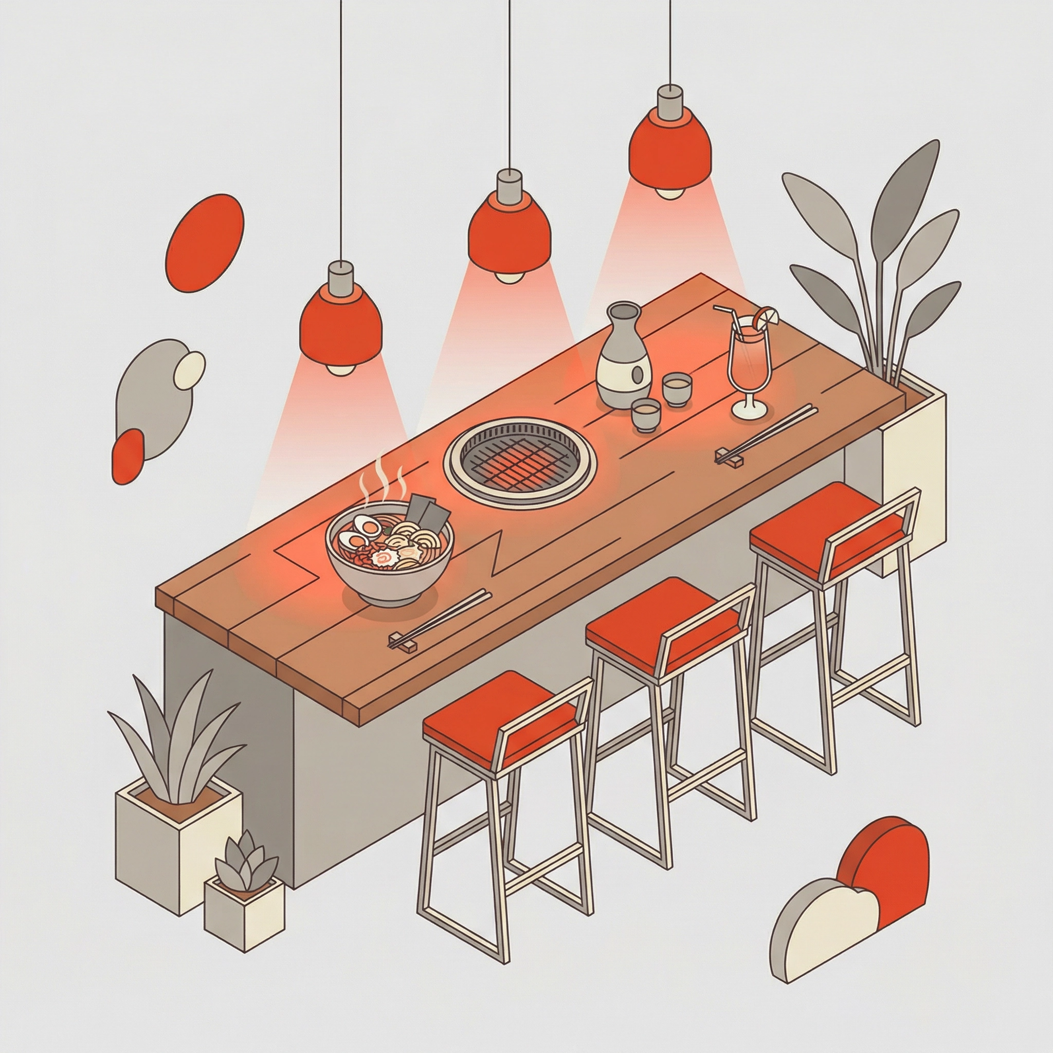  モダンに見えて、実際は気軽に使える韓国料理イザカヤを構想中